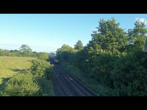 47815/47826 wcrc empty stock to Southall wcr from the foot bridge in Willingdon trees Eastbourne
