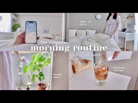 AM7:00から始まる夏のモーニングルーティン｜早起きして朝活🌻 GRWM｜朝ごはん､家事、趣味を楽しむ💅