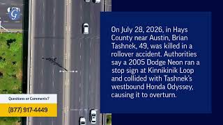 Brian Tashnek Killed in Rollover Accident on R.M. 1826 near Austin
