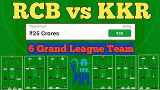 rcb vs kkr dream prediction | bengaluru vs kolkata 2022 ipl 6th match dream team of today match