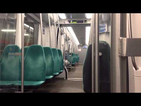 Ritje in RET metro type SG3 met eindbestemming station Blaak Rotterdam (subway ride)