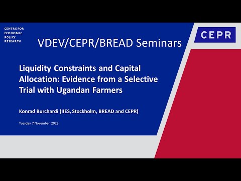 VDEV/CEPR/BREAD 46 - Konrad Burchardi (IIES, Estocolmo, BREAD e CEPR)