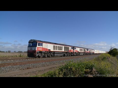 1PM9 SCT Freight Train With Triple CSR Class Locomotives ( 29/7/2020) - PoathTV Australian Railways