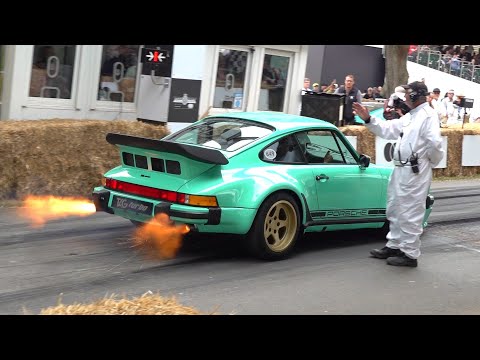 Street-legal Porsche 930 TAG Turbo with Formula 1 Engine! 1.5L V6 Turbo Sounds & Flames!