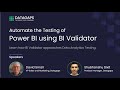 Automate The Testing of Power BI using BI Validator