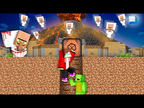 EPIC SKIBIDI TOILET VOLCANO vs Doomsday Bunker in Minecraft Challenge - Maizen