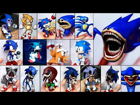 Making Sonic Tapes (Shin Sonic) & All Sonic Sculptures Timelapse Compilation