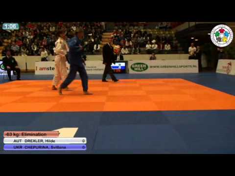 Judo Grand Prix Amsterdam 2011: -63kg DREXLER, Hilde (AUT) - CHEPURINA, Svitlana (UKR)
