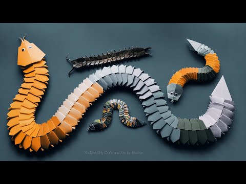 Modular Origami Snakes || Easy DIY paper snakes