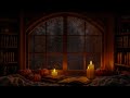 Cozy Rainy Autumn Night Rain On Window Candlelight Pumpkins Relaxing Reading Ambience ️ ️