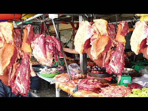 Amazing Cambodian Market Scenes, Chhouk Meas Morning Market Life, Street Natural Market 2