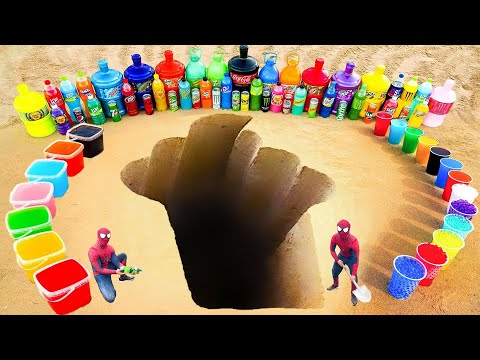 Experiment: How to make Ice Cream with Cement, Giant Balloons of Coca Cola, Fanta, Mtn Dew vs Mentos