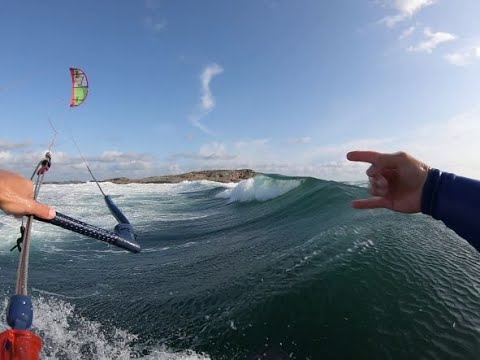 Epic unreal Kitesurfing  Sweden 40 knots.  Paradise