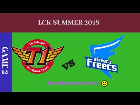 SKT VS AFS GAME 2 HIGHLIGHTS | LCK SUMMER SPLIT (2018) | THE STREAK IS OVER!