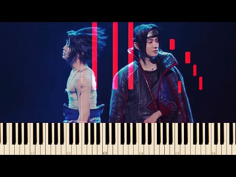 Naruto Live Spectacle Akatsuki no Shirabe - Itachi's song - Piano tutorial by Xesliny