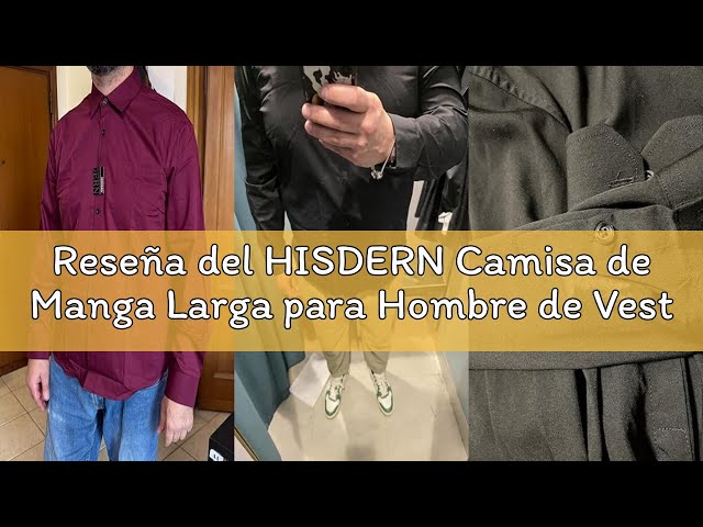 Vídeo relacionado con HISDERN Camisa Blanco de Manga Larga para Hombre Vestido de Negocios Informal Ajuste Regular sin Hierro con Bolsillo S-4XL,XL