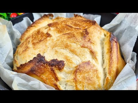 No-Knead Artisan Bread in a Covered Pot: Crispy Crust With Just 4 Pantry Ingredients