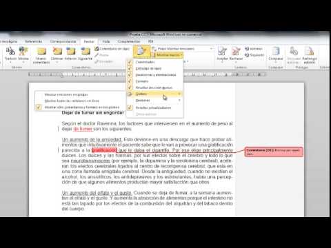 Tutorial Control de cambios de Word