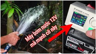 Test máy bơm chìm 12V công suất khủng