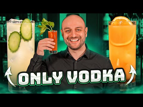 Easy VODKA COCKTAILS with 1 bottle of vodka and nothing else