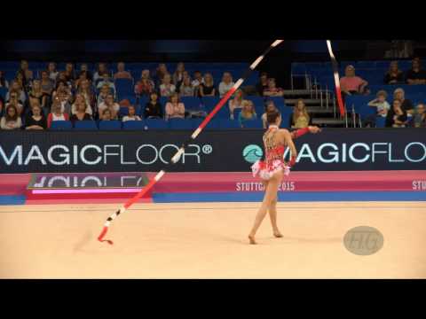 Laura HALFORD (GBR) 2015 Rhythmic Worlds Stuttgart - Qualifications Ribbon