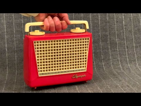 1956 FIRST Olympic transistor radio plug-in transistors in tube sockets! Olympic 447