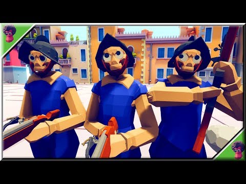 Shoot running foes! Skeleton Hunter Trio vs Every Unit (Part1/2) - TABS Original Mods