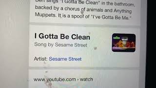 Sesame Street I Gotta Be Clean