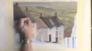 Painting Buildings in Acrylics - Gold Hill Cottages