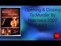 Opening Closing To Murder By Numbers 2002 DVD
