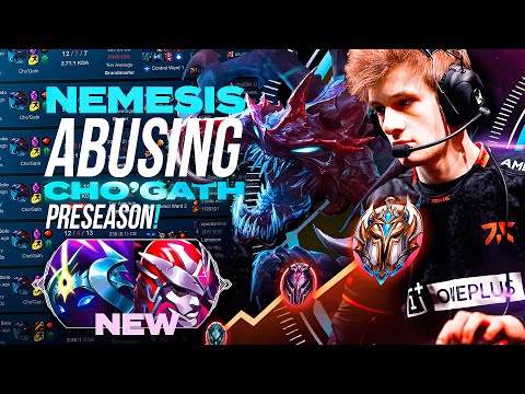 NEMESIS SPAMMING Cho'Gath MID! (vs. 1800LP QIYANA BEIFENG)