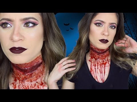 Maquillaje de Halloween | Cuello Cortado | Herida Falsa | NatyGloss