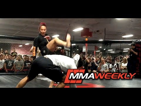 Cris Cyborg Training Capoeira at UFC 214 Open Workout