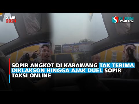 Sopir Angkot di Karawang Tak Terima Diklakson hingga Ajak Duel Sopir Taksi Online