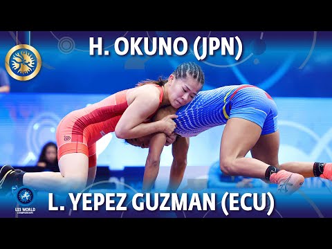 Haruna Okuno (JPN) vs Lucia Yepez Guzman (ECU) - Final // U23 World Championships 2022 // 53kg
