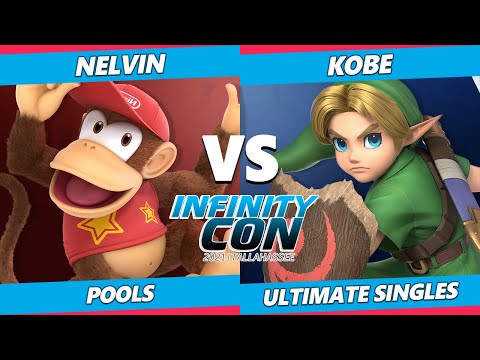 Infinity Con 2021 - Kobe (Young Link) Vs. Nelvin (Diddy Kong) SSBU Ultimate Tournament