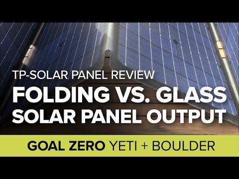 Folding flexible 120w and 60w TP-Solar (Top Solar) panels vs. Goal Zero Boulder 100