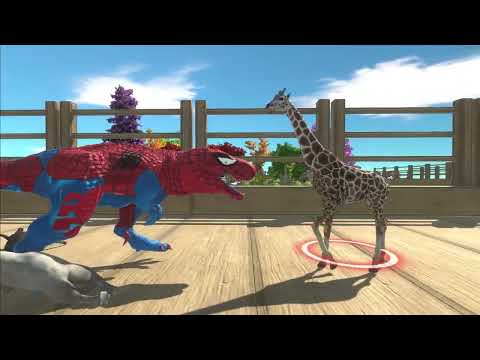 Spiderman Trex Vs Giant Hulk Trex Death Run ♦ Animal Revolt Battle Simulator ♦