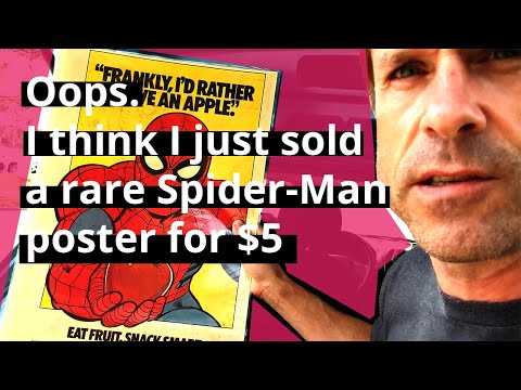 Oops. I think I just sold a rare Spider-Man poster for $5