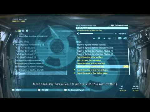 metal gear solid 5 cassette Trulth records Miller and Zero