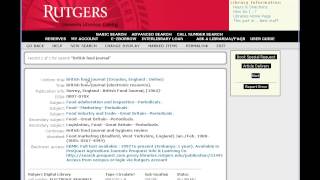 Finding Your Article on the Rutgers Library Database
