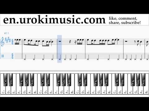 Piano lessons (right hand) Imagine Dragons - Walking the Wire Sheet Music Tutorial Part#2 um-i352