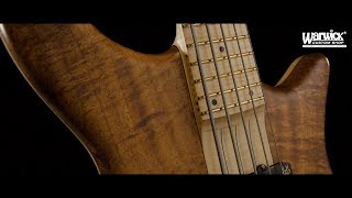 Video thumbnail for Warwick Custom Shop Masterbuilt - Katana NT - 5-String - Nico Selection - 1" AAAA Koa Top #17-3421 by Framus & Warwick