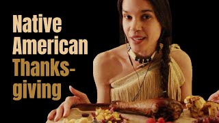 ASMR Native American Eating Thanksgiving Dinner | *Quiet* Whispered Mukbang