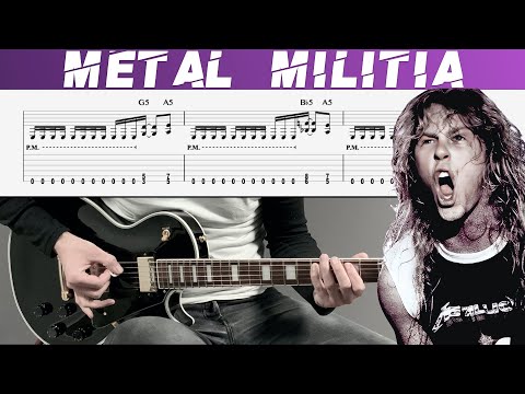 METALLICA - METAL MILITIA (Guitar cover with TAB | Lesson)
