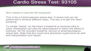 Medical Coding Help: Cardio Stress Test CPT Code 93015