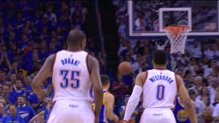 Russell Westbrook to Kevin Durant - Over the Top (Entry Passes)