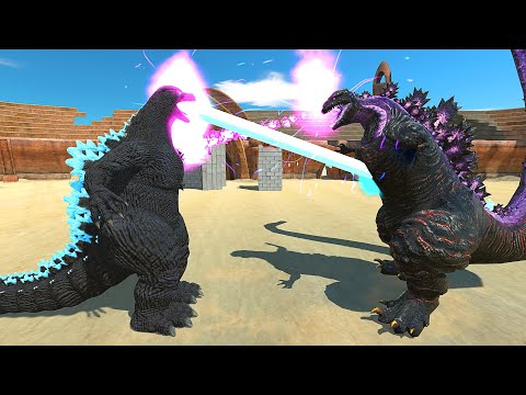 HEISEI GODZILLA VS SHIN GODZILLA AT ARENA - Animal Revolt Battle Simulator