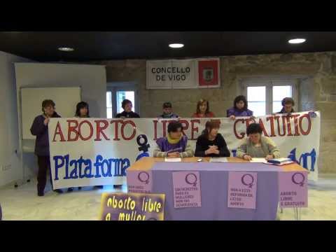 Vídeo: Rolda de Prensa informativa da Plataforma Galega polo Dereito ao Aborto. Desenvolvida o 28 de xaneiro de 2014 en Vigo para dar conta das actividades que terán lugar para impedir que Gallardón saque adiante unha lei que priva ás mulleres do seu dereito ao aborto. 