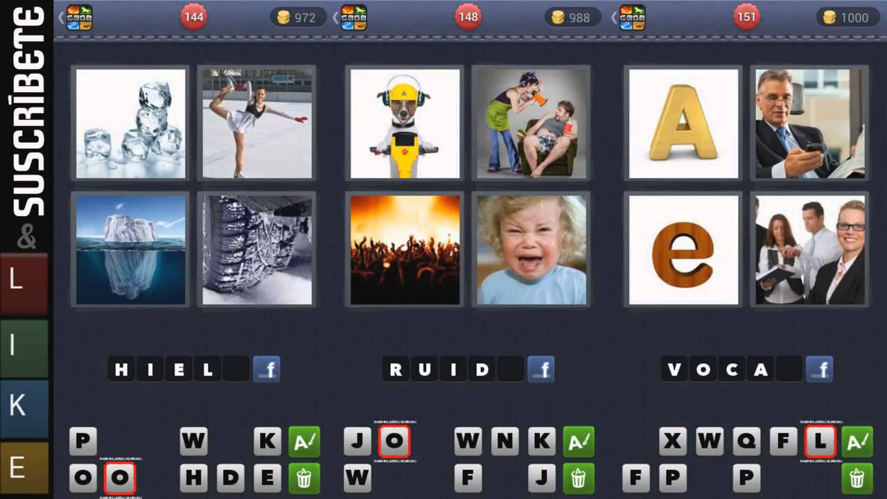 4 fotos 1 palabra respuestas de 5 letras